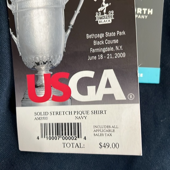 Brand New Ashworth 109th US Open Bethpage Black navy polo USGA (Embroidered logo - Picture 9 of 11